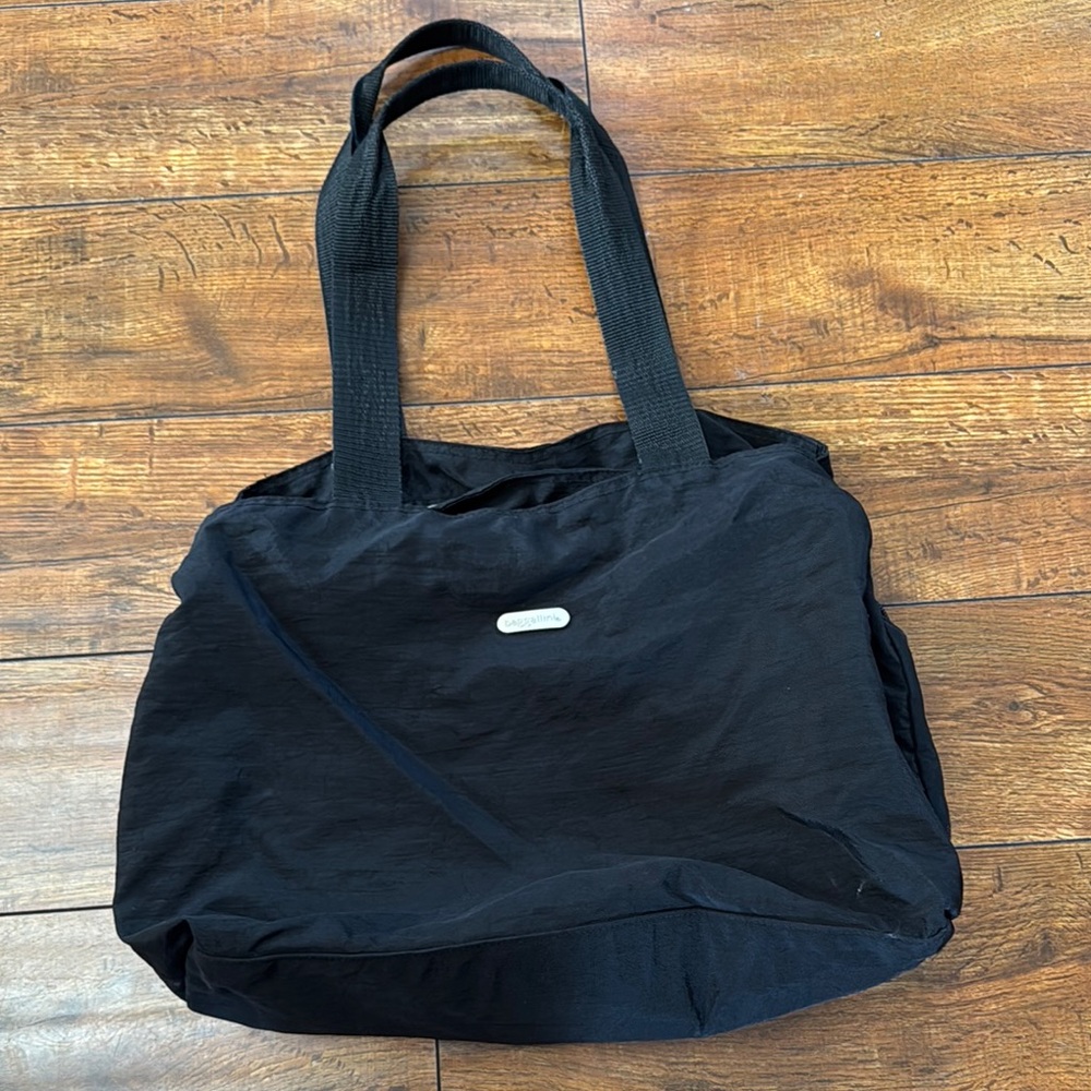 Baggallini Black Tote with Silver Logo